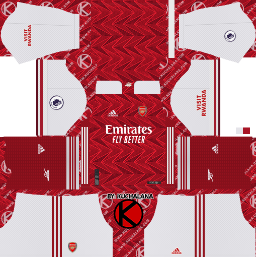 Arsenal 2020-21 Adidas Kit - DLS2019