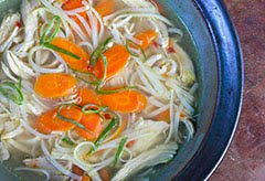 Chicken Soup for the Soul w/ Rice Noodles & Sesame Oil