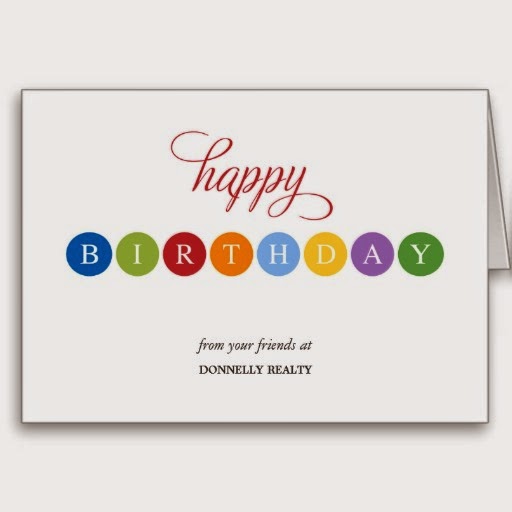 Chriss Card Craft: Business Birthday Cards Say Quite Simply