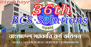  36th BCS MCQ Question Solutions 