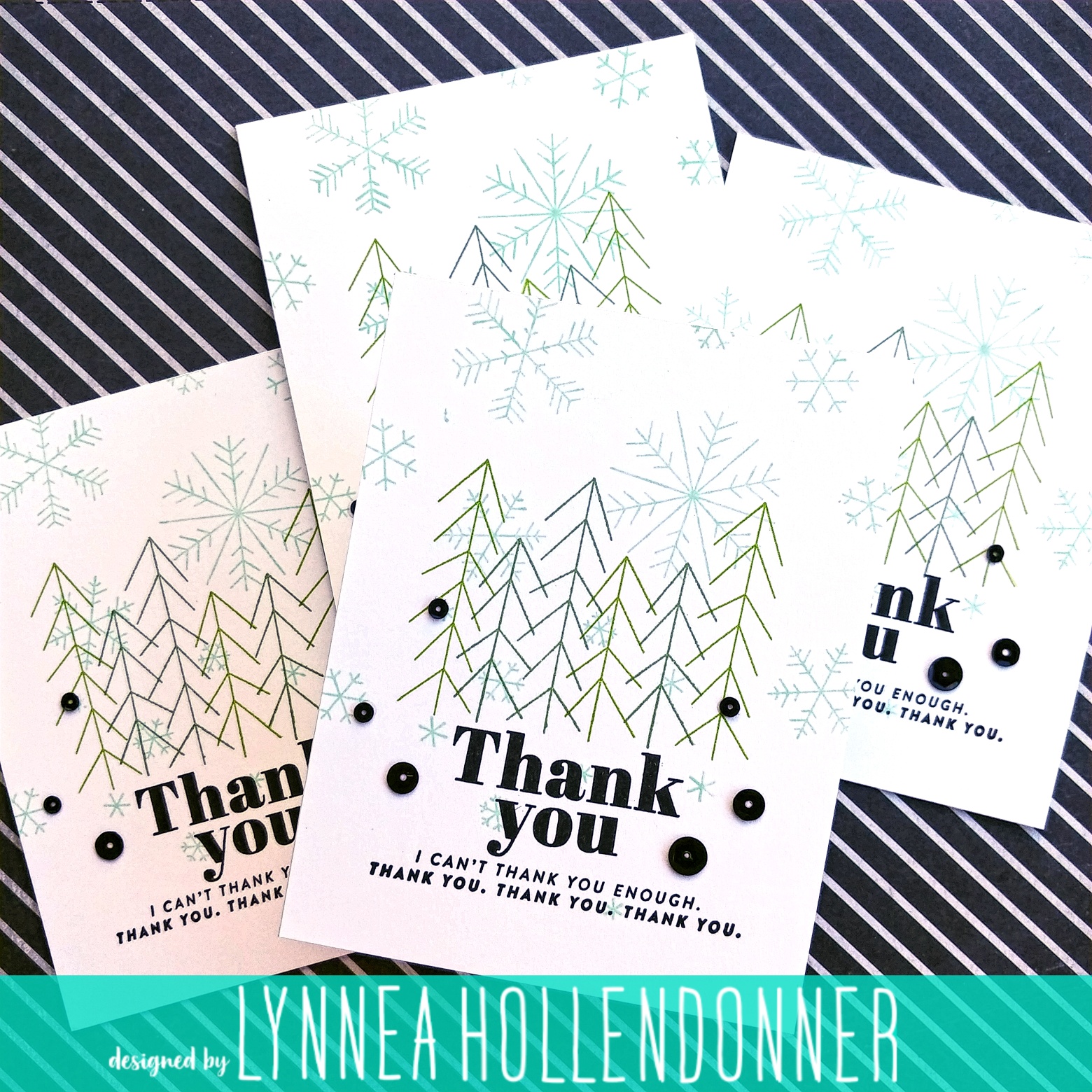 Lynnea Hollendonner: Crafty Festival of Christmas - Christmas Thank You Card Set