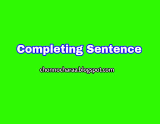 Completing sentence