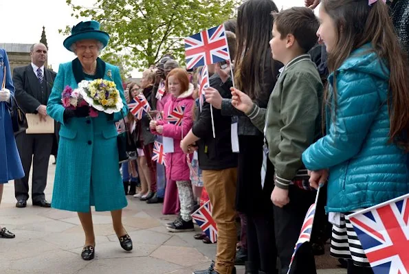 Queen Elizabeth and Duke of Edinburgh Prince Philip attended Royal Maundy service held at Leicester Cathedral in Leicester city of UK