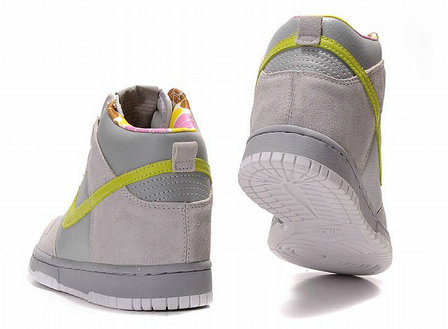 High Tops Nike SB Dunk : Nike SB Dunks High Tops 6.0 Shoes Grey Yellow White