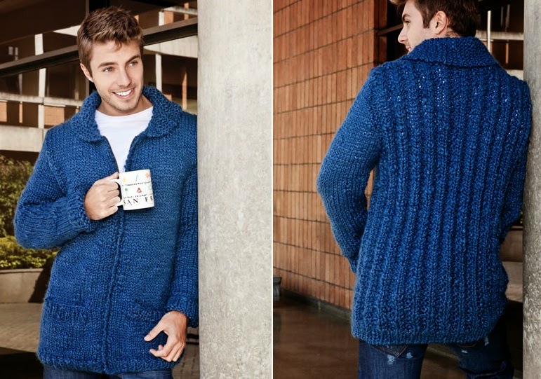 casaco masculino de trico