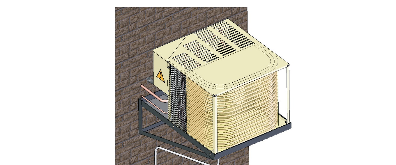 FRIOCLIMATIZADO Split condenser unit installed on the wall