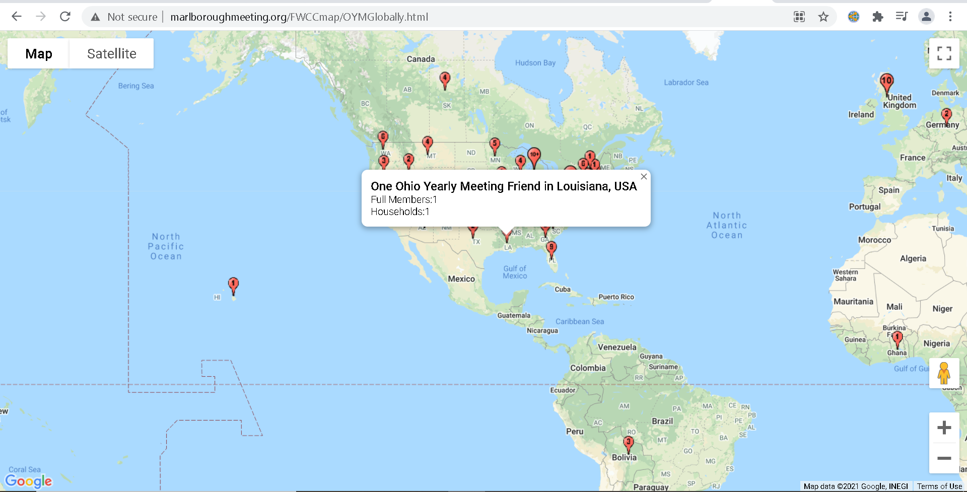 Section of the Americas Quakers 2021