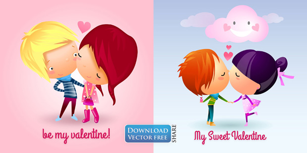2 mẫu đồ họa cặp đôi lễ tình yêu valentine couple love vector 6186 ~  MrPixelVn - Chia sẻ Đồ họa vector pixel miễn phí