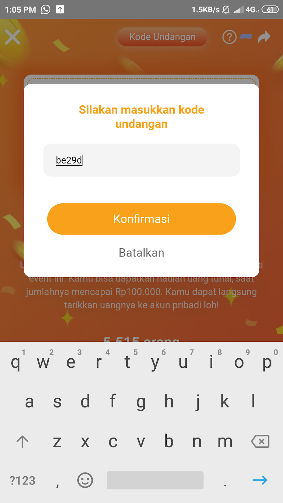 Cara Memasukan Kode Undangan Hago Pohon Uang Serba Serbi