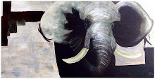 Olifant 140 x 60 cm Acryl op doek