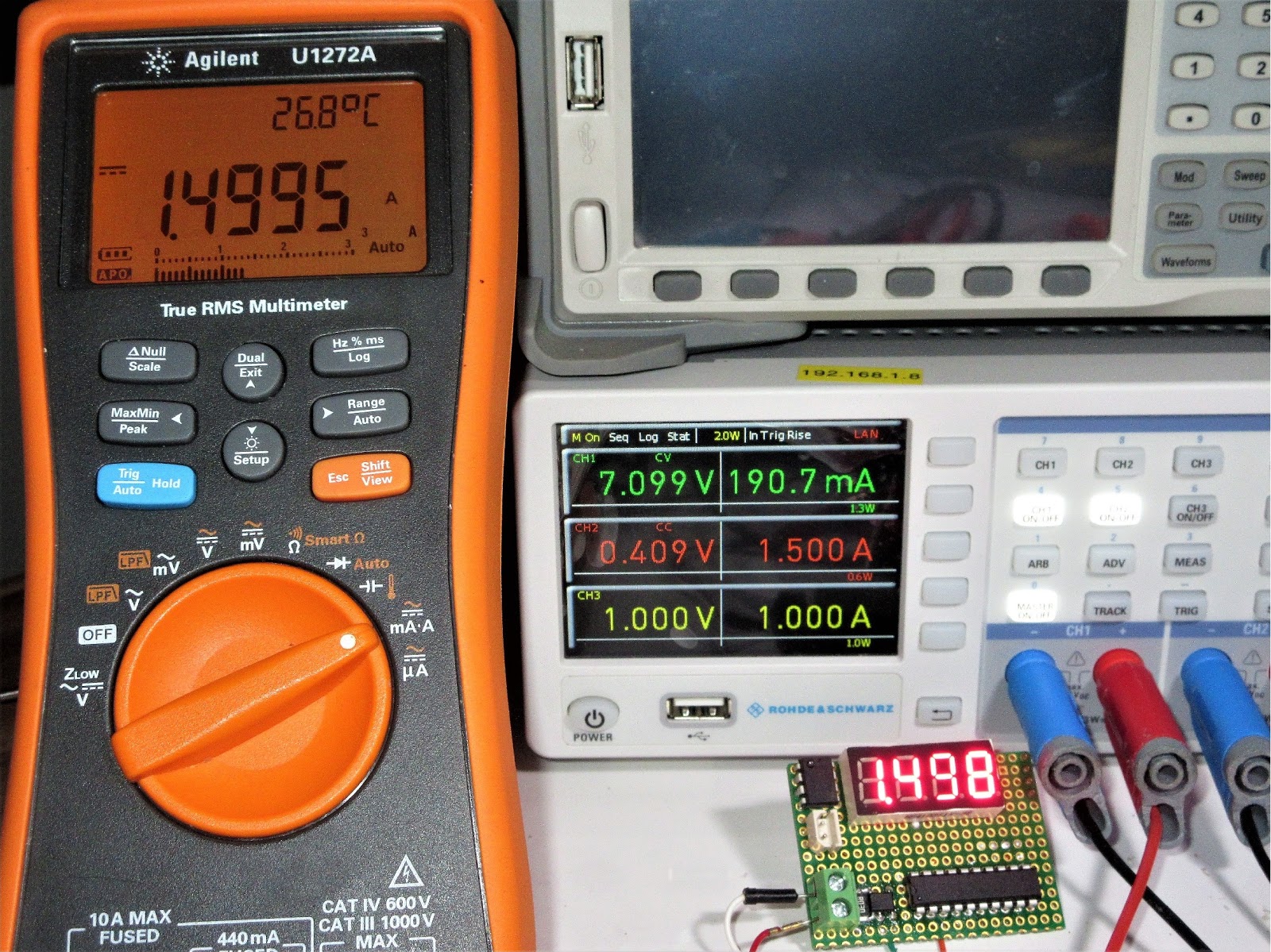 Embedded Engineering Microcontroller Current Meter Simple 3A DC