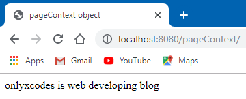 JSP implicit pageContext object