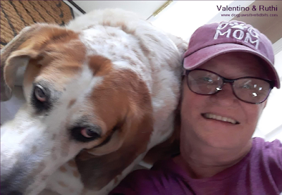 Dog rolls his eyes at Dog Mom Selfie