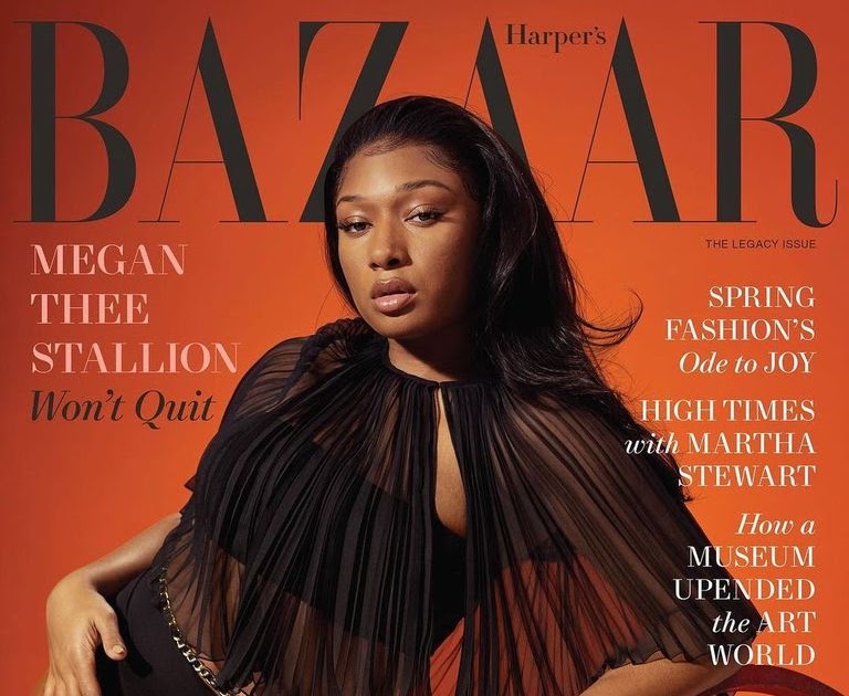 Megan Thee Stallion shows skin for Harper's Bazaar US March 2021