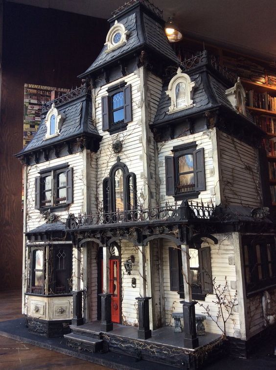 Lady M's Haunted Parlor Dollhouse Makeover