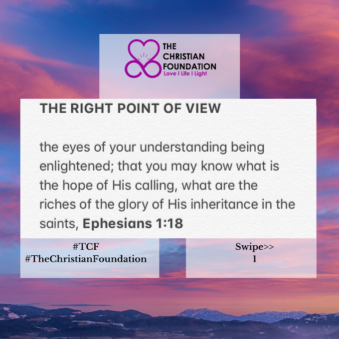 DAILY DEVOTIONAL: THE RIGHT POINT OF VIEW