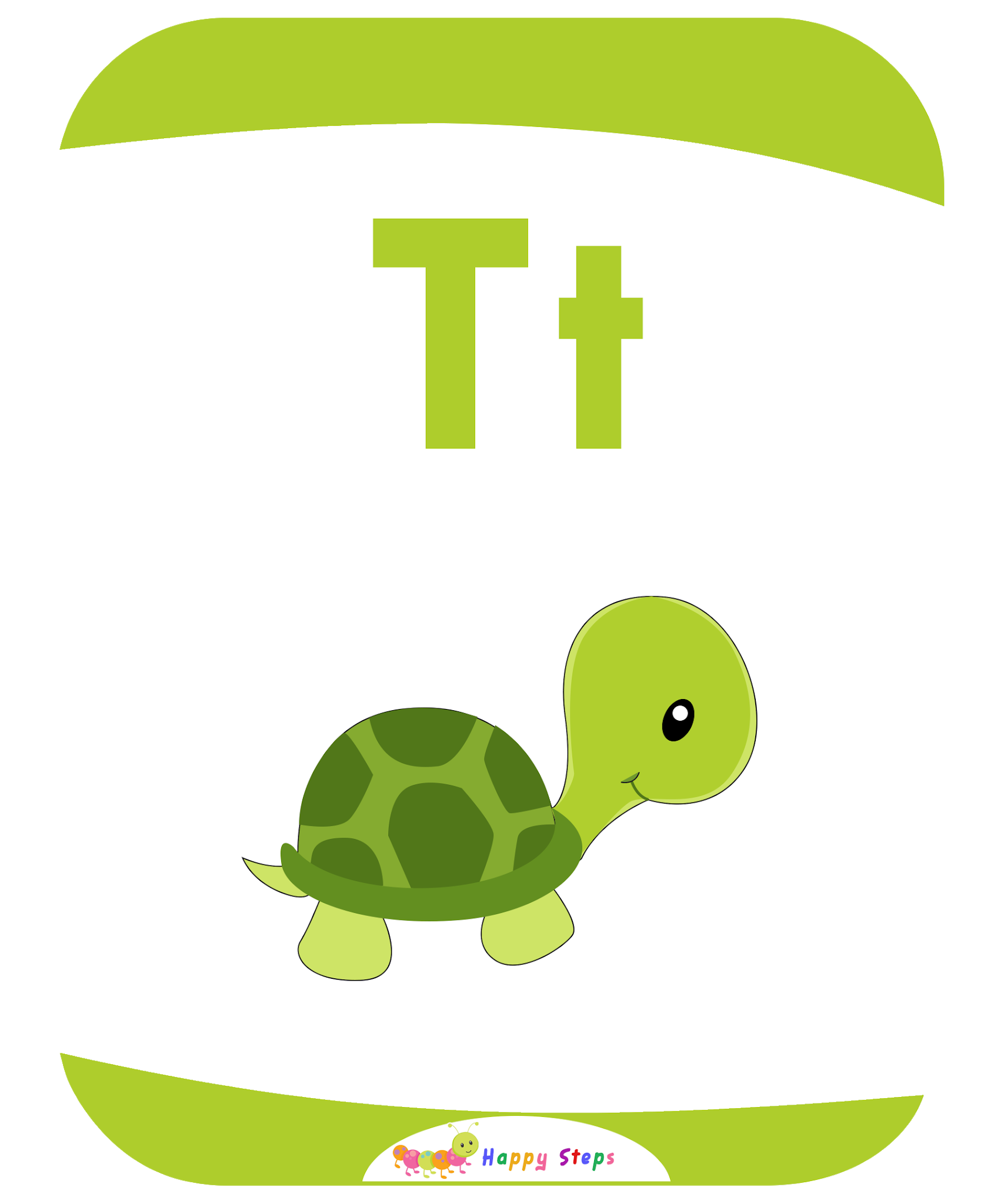 Letter T Flashcards for kids