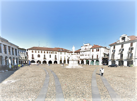 Piazza Cavour in the Piedmont town of Vercelli, where Viotti is a celebrated figure