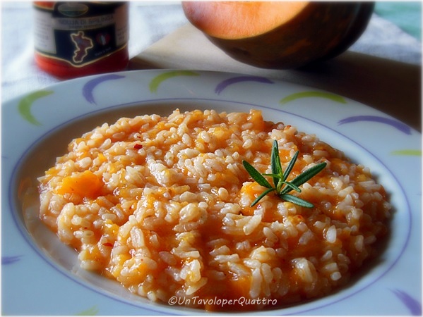 Risotto zucca e 'nduja