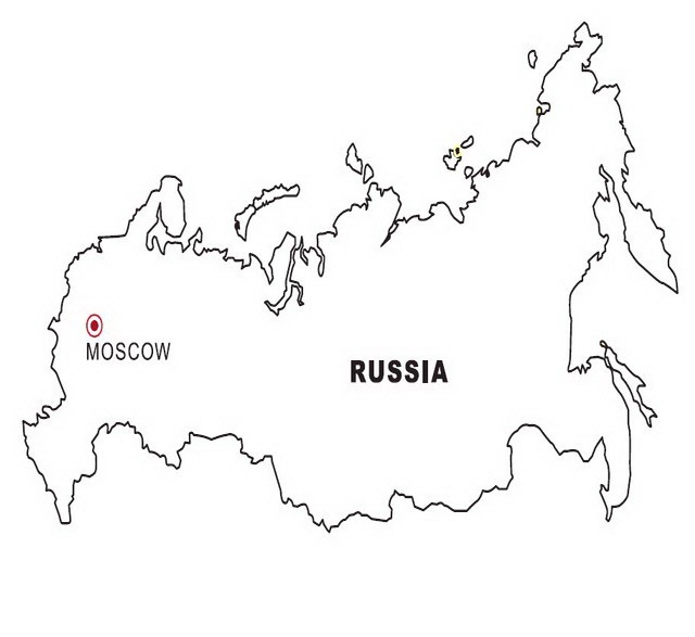Mapa Y Bandera De Rusia Para Dibujar Pintar Colorear Imprimir Recortar