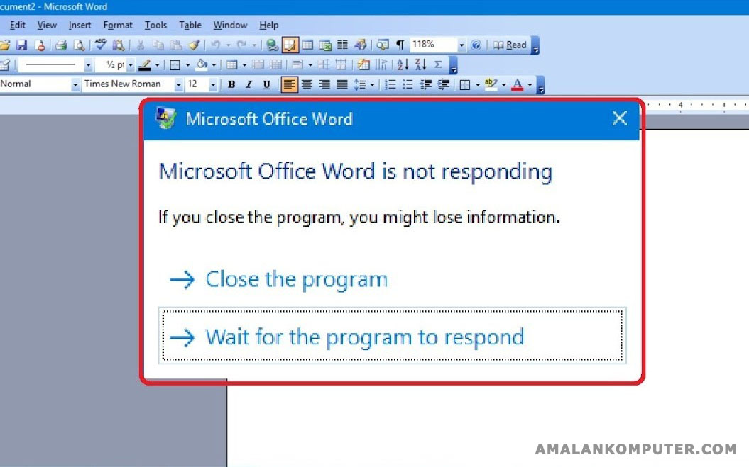 Penyebab Dan Mengatasi Microsoft Word 2016 2010 Not Responding Trik Tips Komputer Laptop 2020