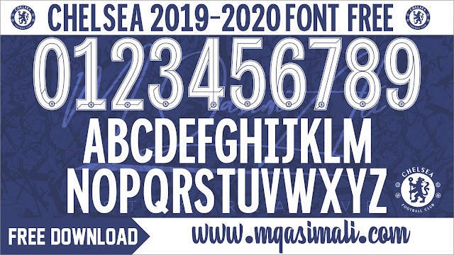 Chelsea 2019 2020 Football Font free Download by M Qasim Ali