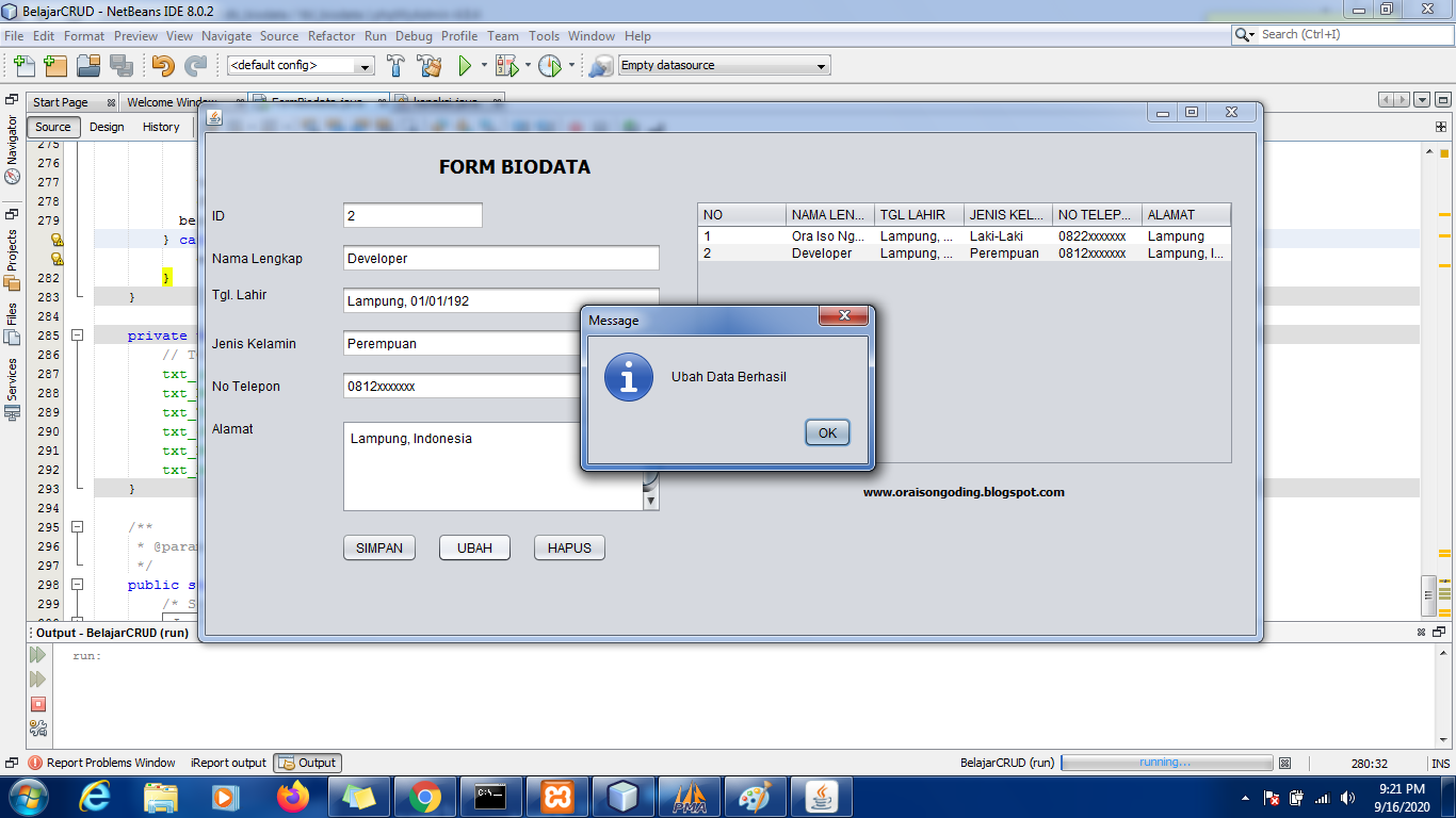 Tutorial crud java netbeans mysql - showreka