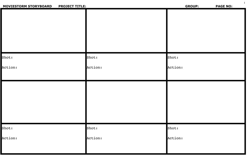 L2 MEDIA BLOG: MOVIESTORM SESSION 8 & 9: STORYBOARDS & SHOTLISTS