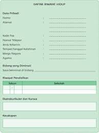 DUNIA BELAJAR: Formulir: Daftar Riwayat Hidup