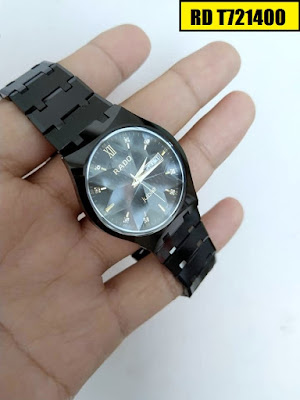 Đồng hồ đeo tay RD T721400 mặt tròn dây đá ceramic đen đẹp xuất sắc