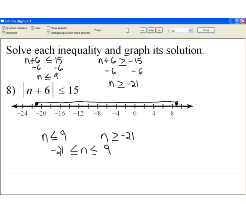 Mrs. Gordon's Awesome Algebra Classes!: absolute Value Inequalities and ...