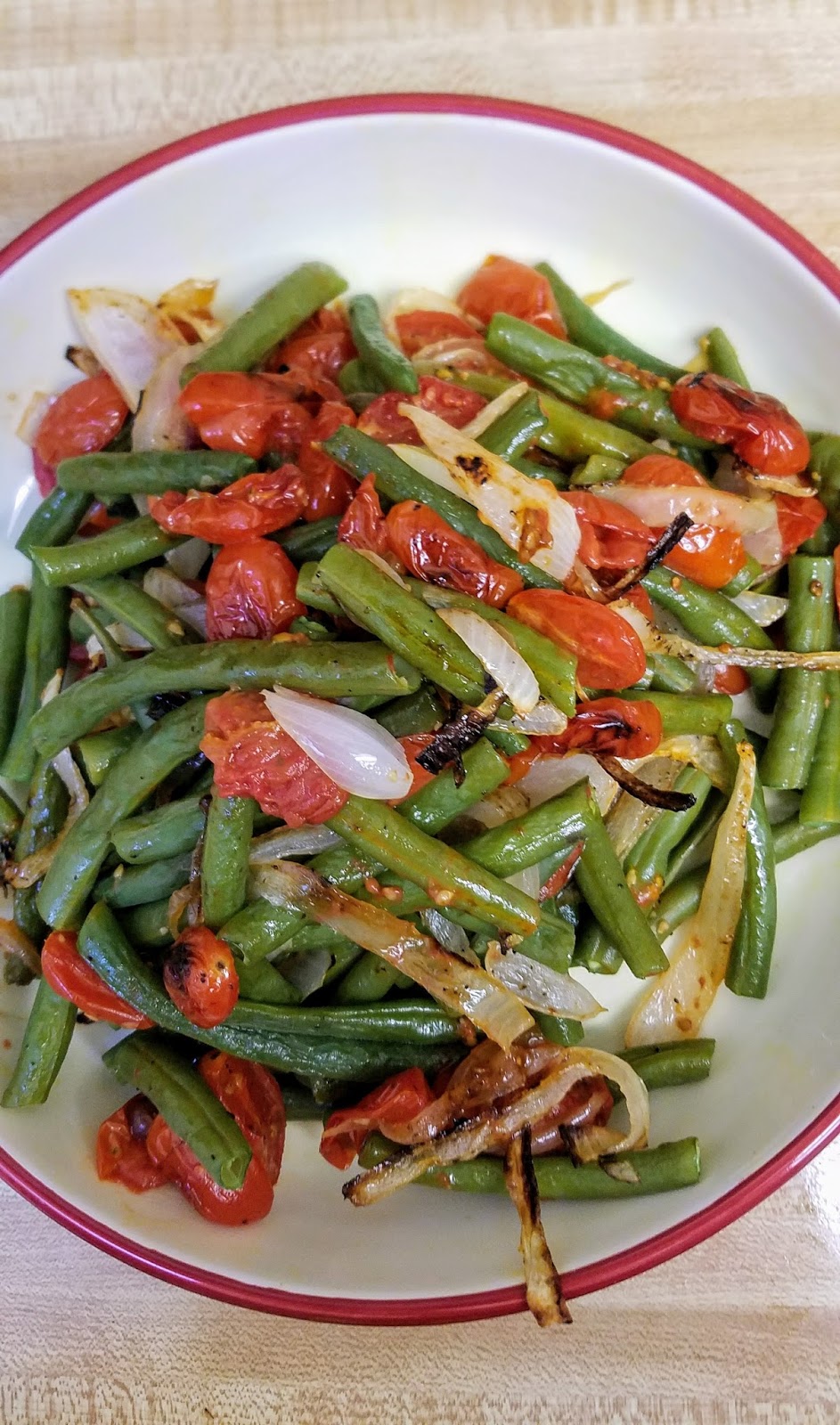 Green Bean Salad with Roasted Tomatoes and SunDried Tomato Dressing