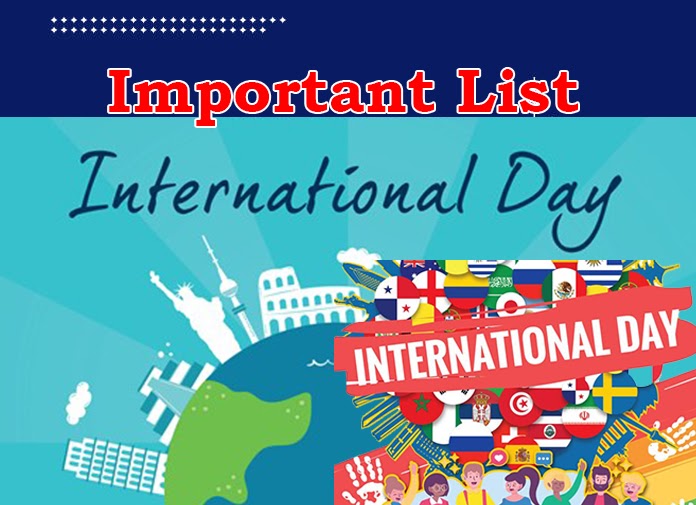 List of International Days in the worlds Chetan TM