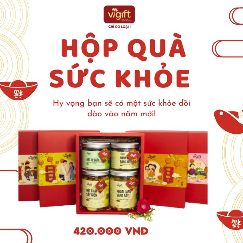 [Ngọt] ViGift Hộp Quà ViGift 4 Sức Khỏe