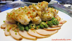 Prawns with Nutmeg, Asparagus, Smoked Chicken, Food Review, CNY2015 Menu, Celestial Court, Sheraton Imperial Kuala Lumpur, Chinese New Year Dish, Chinese Food, Lou Sang, Yee Sang