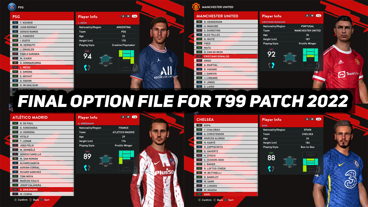 Patch options. Пароль t99 patch pes 2017. pes 2017 smoke patch 2025. [pss 2 final] optional mods.