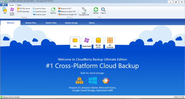 Soluzione di backup Cloudberry