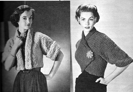 The Vintage Pattern Files: 1950's Knitting - Crochet Shrug Jacket ...