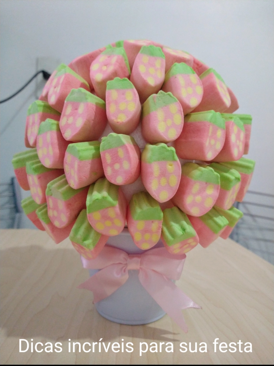 Árvore buquê de marshmallow