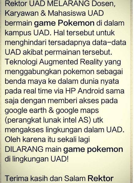 Inilah 5 Tempat Yang Dilarang Untuk Main Pokemon GO! No 5 Paling Disertai Alasan yang Mencengangkan. Inilah 5 Tempat Yang Dilarang Untuk Main Pokemon GO! No 5 Paling Disertai Alasan yang Mencengangkan.