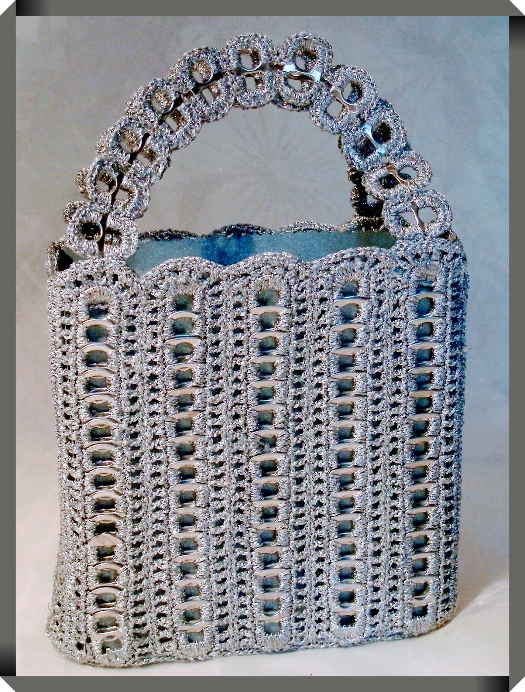 Con Fichas Bolso Tejido A Crochet Con Anillas Como Tejer Bolsas