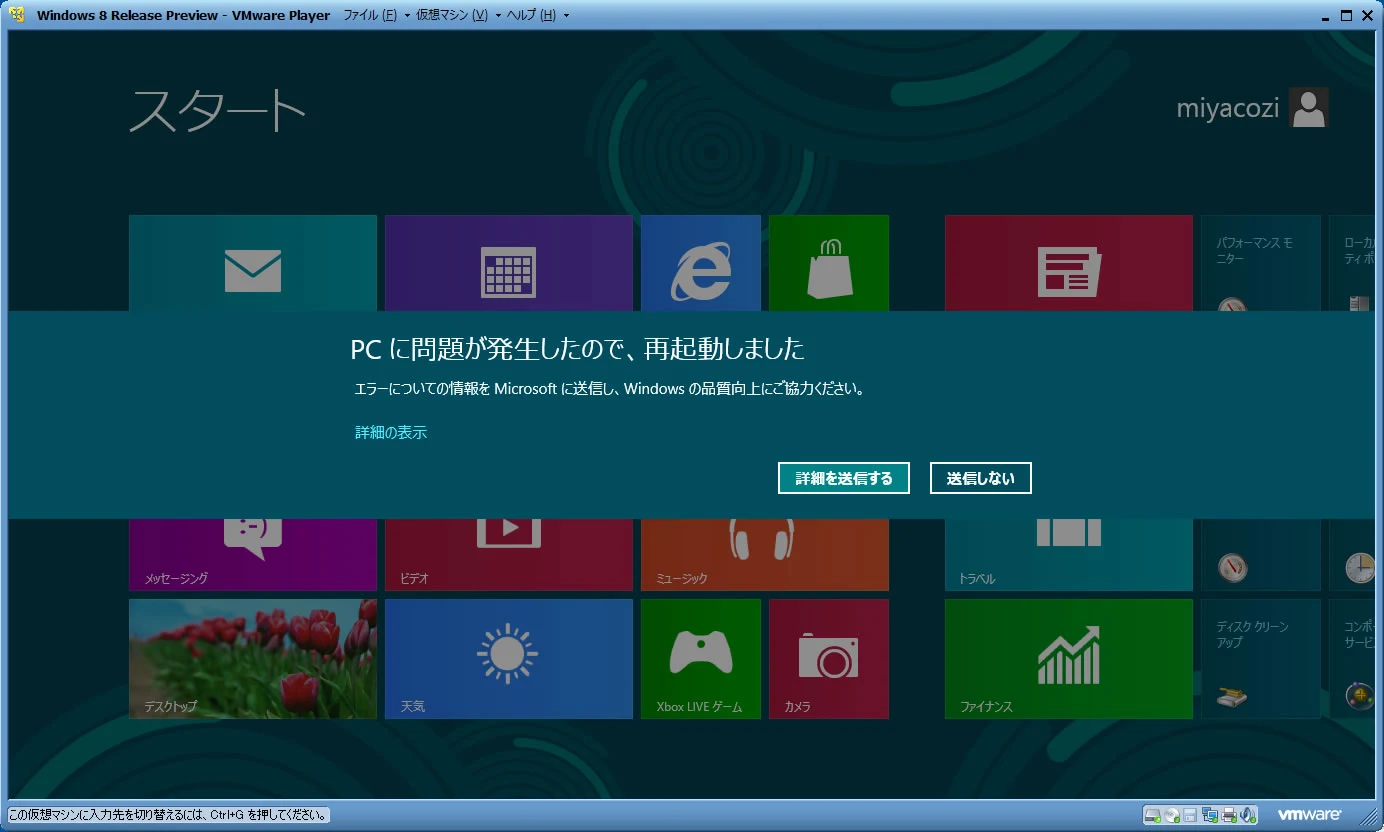 Windows 8日本語版のブルースクリーン -2