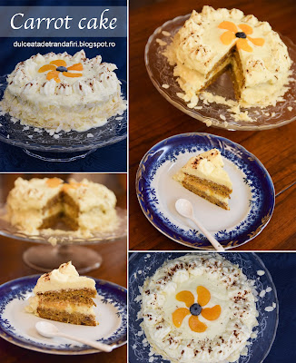 Carrot cake (tort de morcovi) multi-fruct, fara zahar