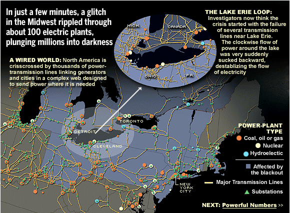 Image result for the blackout in north america in aug 2003