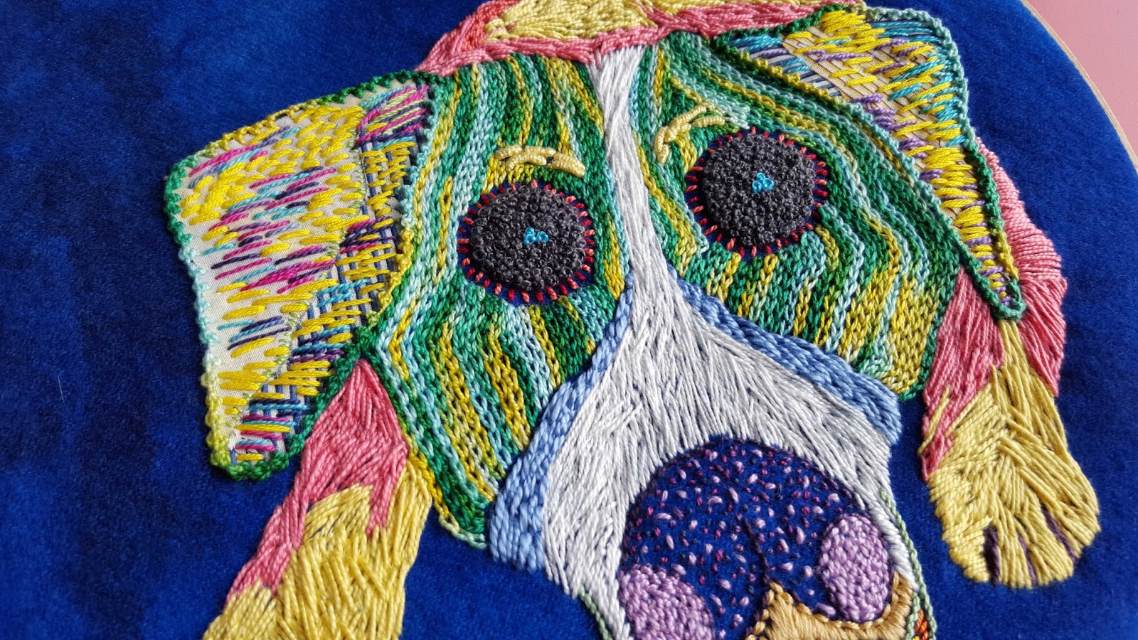 Hand embroidery one dog at a time Hand embroidery one dog at a time