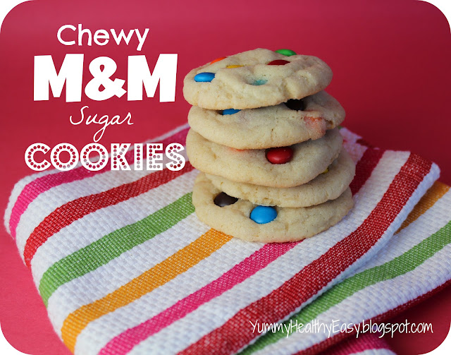 chewy m&m sugar cookies