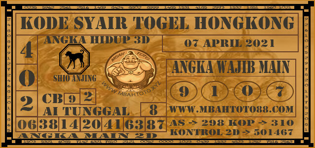 Syair Togel HONGKONG 07 APRIL 2021 Paitolengkap