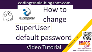 Idempiere ERP: change SuperUser default password