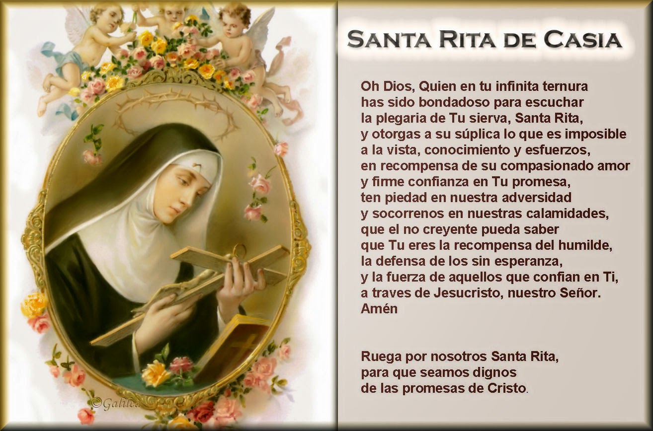 Oração De Santa Rita Para Imprimir - MODISEDU