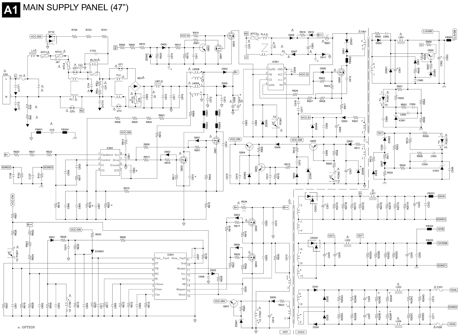 Electro help: PHILIPS 47 inch LCD TV POWER SUPPLY SCHEMATIC